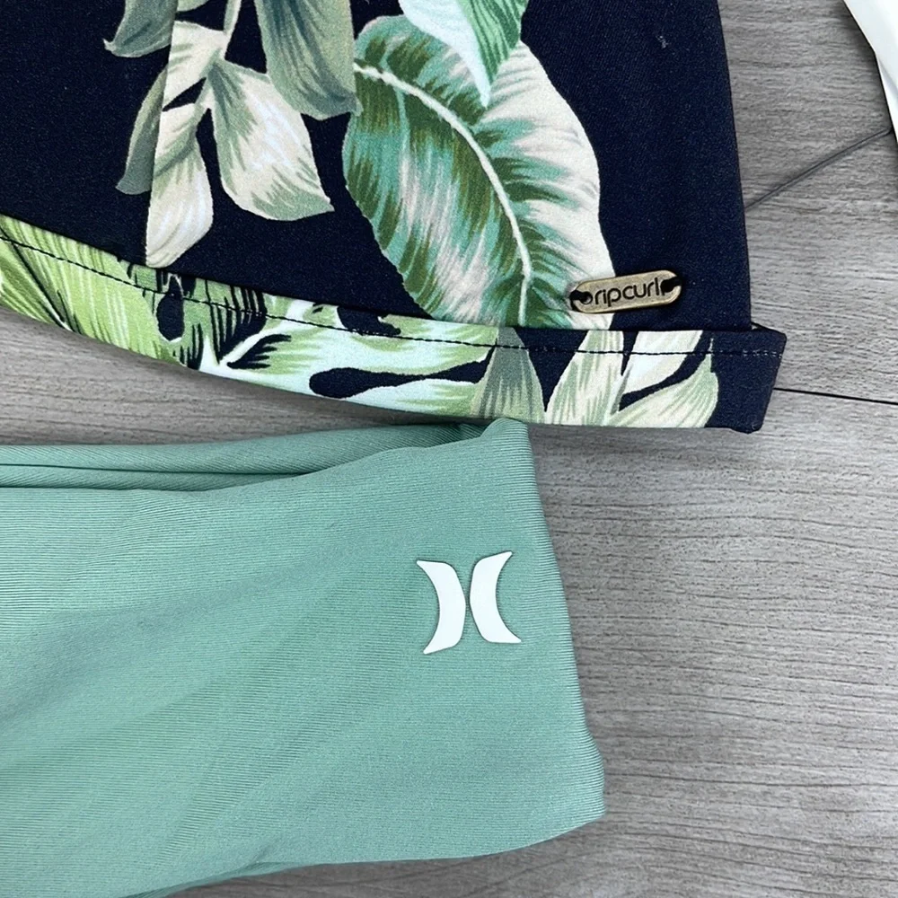 ☀️HURLEY☀️HURLEY☀️PALMETTO FIXED TRI HIPSTER SURF BOTTOM BIKINI SET